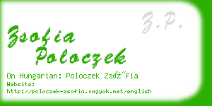 zsofia poloczek business card